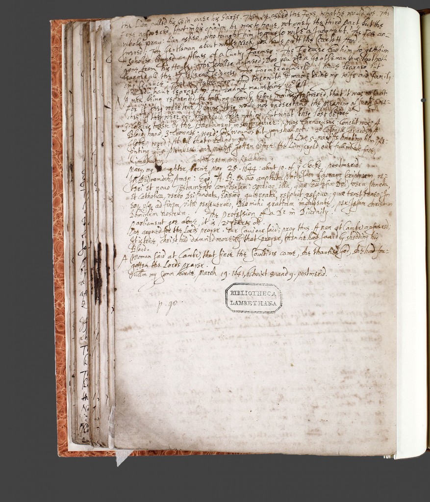 Lamb2086_45v_large Lambeth Palace London and Rawley William Handwriting of William Rawley (c.1588-1667)